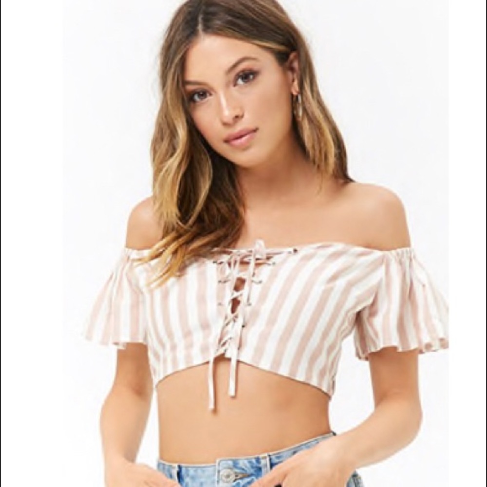 💋Striped Crop Top💋